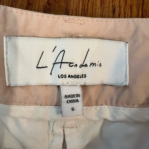 L’ACADEMIE REVOLVE Delphine Pant Blush Wide Leg Crop Khaki Women’s Size Small - Picture 12 of 16